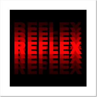 REFLEX - RED text with blur Posters and Art